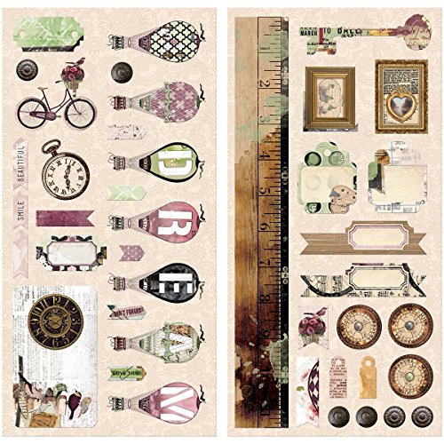 BoBunny Beautiful Dreamer auto-adhésives aggloméré, d'autres, multicolore 0665573063533 Bo Bunny