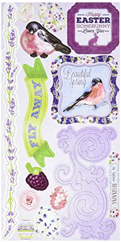 BoBunny Secret Garden aggloméré auto-adhésives, d'autres, multicolore 0665573063830 Bo Bunny