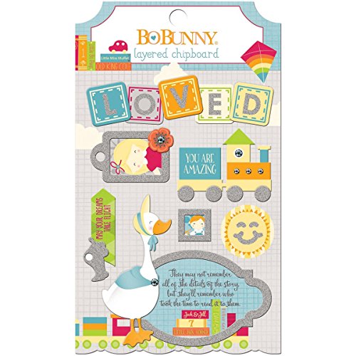 BoBunny Boîte à jouets autocollant couches aggloméré, d'autres, multicolore 0665573064288 Bo Bunny