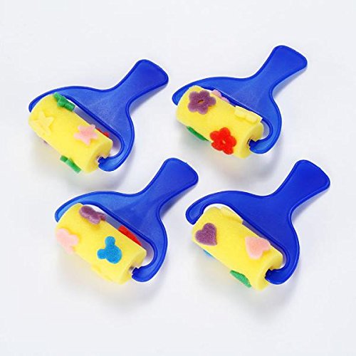 4 Pcs Brosse Outil De Peinture en Eponge Roulea...