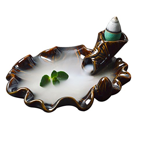 Brûle-encens Céramique Brûleur de Cône Encens Refoulement Encensoir Lotus 0675595450402 Générique