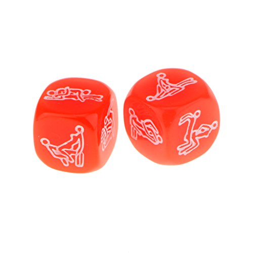Generic 2pcs Erotique Jouet Jeu De Dés Sexy Dice Kamasutra Romance Adulte Lumineux Cadeau Couple - Rouge, 135mm code EAN 0675595454370 