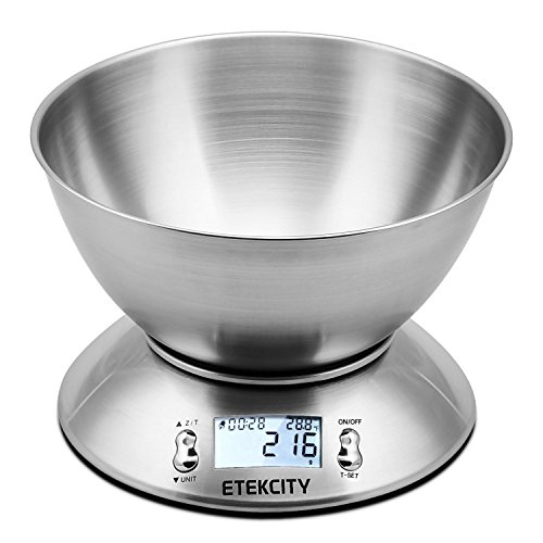 Balance de cuisine electronique 5 kg en acier i...