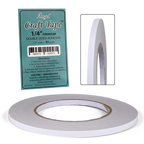Ruban Adhésif Double-Face Angel Crafts 6mm X 38m - PARFAIT pour le Scrapbooking, Arts & Crafts, Rubans, Paillettes, Origami, Cartes, Boîtes - Permanent, Sans Acide & Résistant à la chaleur 0680474024575 Angel Crafts Ruban Adhésif Double-Face Angel Crafts 6mm X 38m - PARFAIT pour le Scrapbooking, Arts & Crafts, Rubans, Paillettes, Origami, Cartes, Boîtes - Permanent, Sans Acide & Résistant à la chaleur 0680474024575 Angel Crafts
