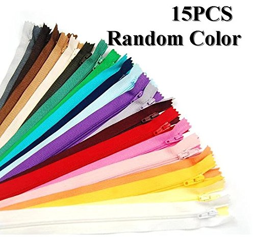 E-Goal Couleur alššatoire tailor couture nylon coil fermšš fin zippers-15pcs code EAN 0681332008843 