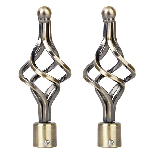 2pcs Embouts de Tringle à Rideau Diamètre Intér...