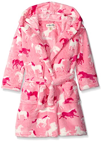 Kids fleece hearts & horses, robe de chambre fi...