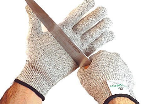 Gloveen Gants Anti-Coupures - Gants de Cuisine Résistants et Protecteurs - Protection et Sécurité pour vos Doigts et pour vos Mains lors de l'Utilisation d'un Couteau ou d'une Mandoline - Haute Qualité de Rendement et de Performance Certifié EN 388 CE Niveau 5 (Maximum) - Excellents Gants de Travail Lavables et Hygiéniques - Ebook Gratuit Inclus! 0682821984600 (0682821984600)