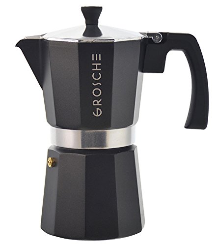 GROSCHE Milano - Moka Cafetière Italienne en Aluminium - 9 Tasses, noir 0682858075074 Grosche GROSCHE Milano - Moka Cafetière Italienne en Aluminium - 9 Tasses, noir 0682858075074 Grosche