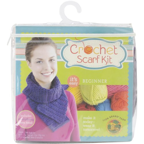 Débutant au Crochet écharpe Kit-violet
