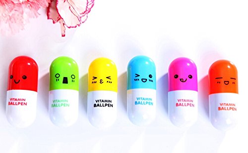 CITY 6Pcs Multicolor Vitamine Pilule Stylo à Bl...