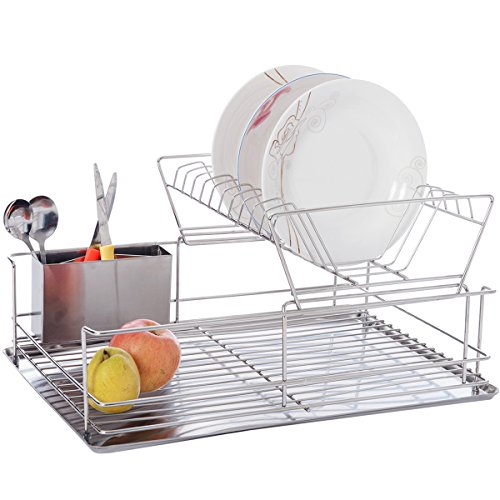 DXP 201 acier inoxydable Vaisselle égouttoir à ...