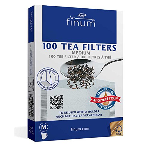 Dowricks Goodlife Finum Lot de 100 filtres à thé jusqu'à 6 tasses Taille M 100 x 130 mm 0693062073343 (0693062073343)