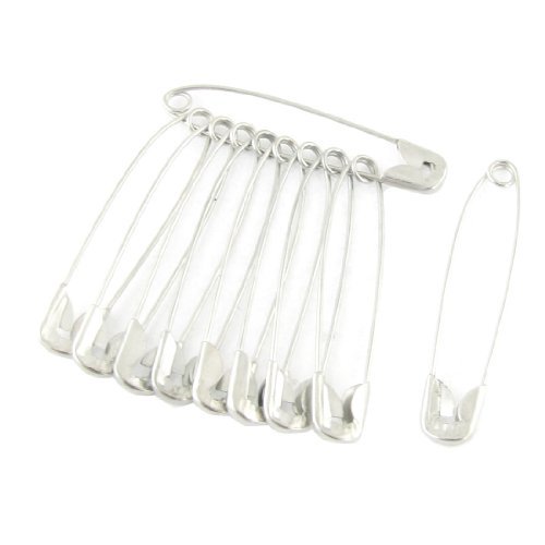 Lot de 10 épingles de sûreté ton argent pour vê...