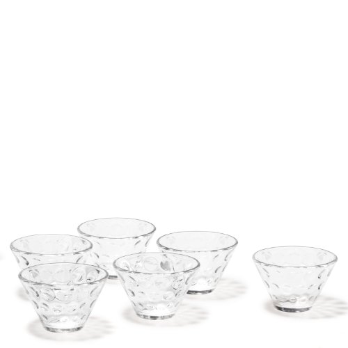 19913 optic set de 6 coupelles verre transparen...