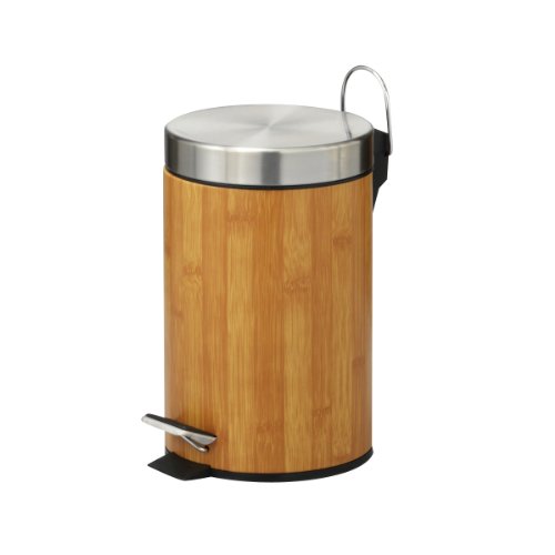 Zeller 18561 Poubelle à Pédale Décor bambou, 17...