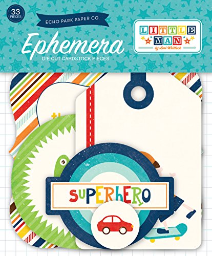 Echo Park Paper Echo Park papier Little Man Ephemera Papier cartonné Die-Cuts, acrylique, multicolore code EAN 0696859922770 