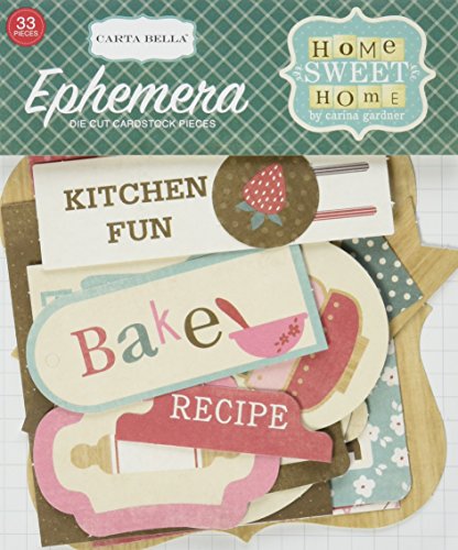 Echo Park Paper Echo Park papier Home Sweet Home Papier cartonné Ephemera Die-Cuts, acrylique, multicolore code EAN 0696859923487 