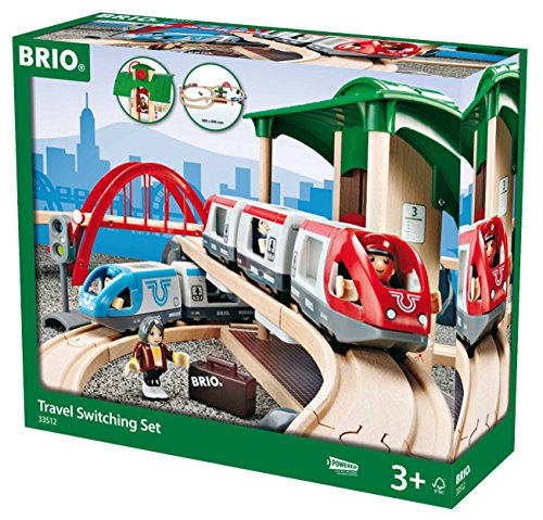 - 33512 - circuit de 2 trains en bois - platefo...