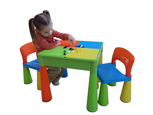 Table et chaises d'activité 5 en 1 avec inscription top/rangement/sable/eau/, lego 0700153251143 Liberty House Toys