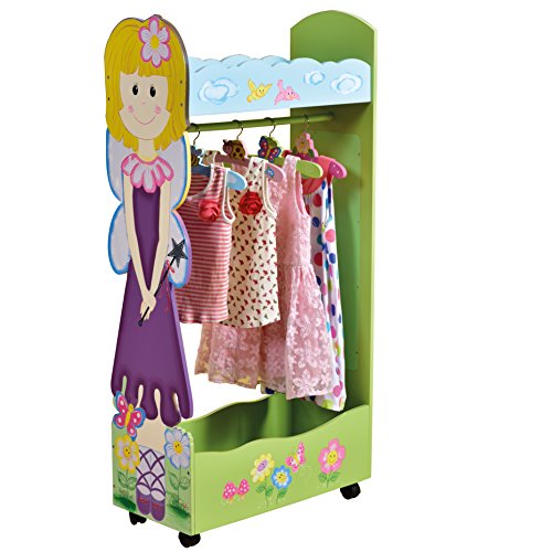 Fairy dress up centre de rangement avec cintres, 63 x 28 x 28 x 120 cm, différents roses 0700153251563 Liberty House Toys