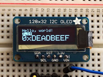 Monochrome 128x32 I2C OLED graphic display