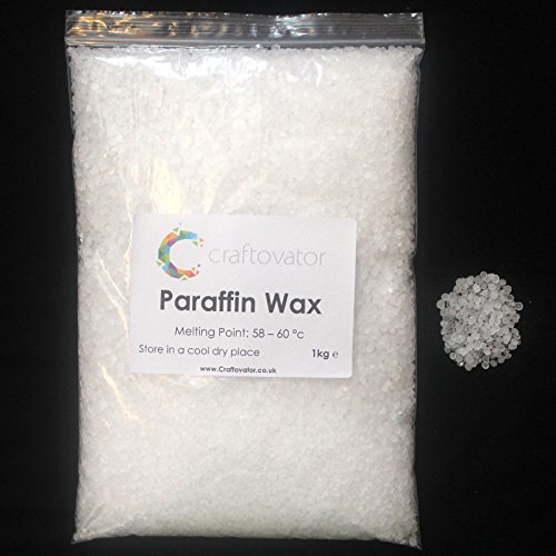 Craftovator Granulés de cire de paraffine pour la fabrication de bougies - Choix de Tailles, 1 kg 0700315575841 (0700315575841)
