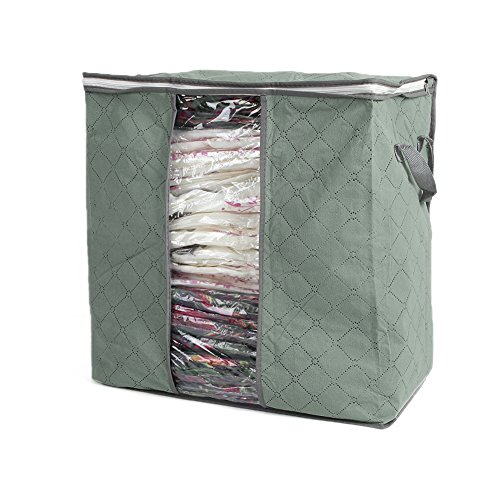 Pliage de charbon de bambou sac de rangement vêtements pull boîte de rangement / sac / pochette 120l 0700381453722 Feichen