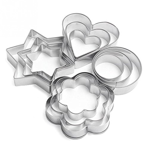 12pcs acier inoxydable gâteau cookie egg fondan...