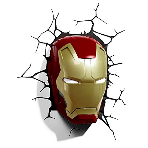 3D Deco Wall Light - Iron Man Masque