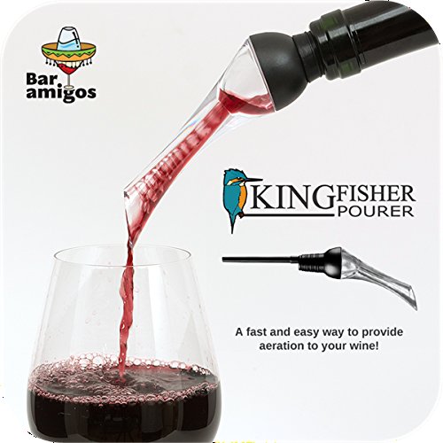 Bar Amigos Kingfisher aérateur de vin aerator verseur pourer vin rouge aeration spout bottle pouring exhausteur de gout gadget cadeau potable code EAN 0700461082200 