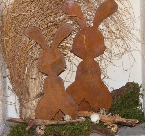 Rostikal Lapin de Pâques Berti, Patine Idée Déco pour Pâques - 3 code EAN 0700621905523 