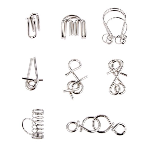 8pcs Jouet éducatif Anneau Chinois Puzzle De 9 ...