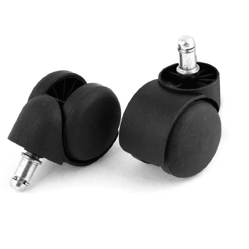 5,1 cm Dia Double roues rotatif en plastique no...