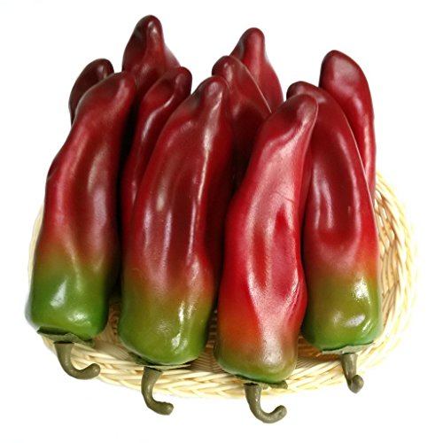 10pcs artificiel lifelike poivre décor faux lég...