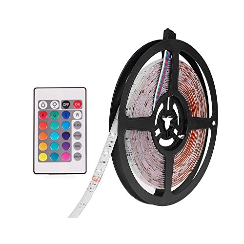 LemonBest® 5M RGB LED Strip 5050 SMD 12V RVB ét...