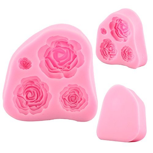 Moule en silicone de fleur rose d'artisanat de ...