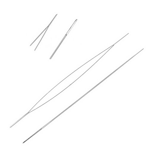 HOUSWEETY 5 Aiguilles pour Enfiler Perles Grand...