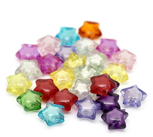 HOUSWEETY 200 Mixte Perles Acrylique Etoile 12m...