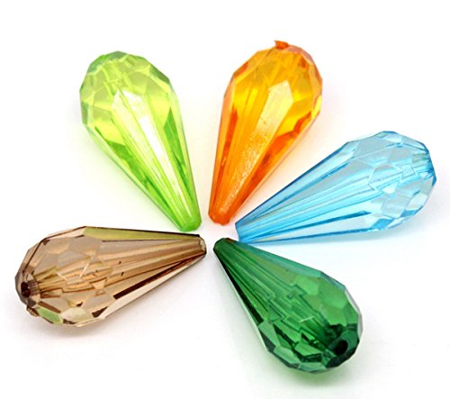 HOUSWEETY 50 Mixte Perles Intercalaire Acryliqu...