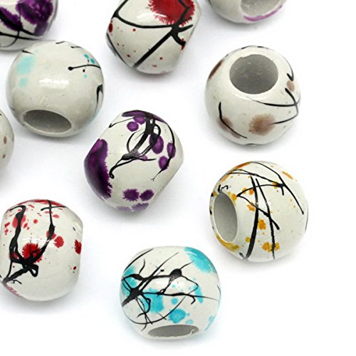 HOUSWEETY 50 Mixte Perles Intercalaires Acryliq...