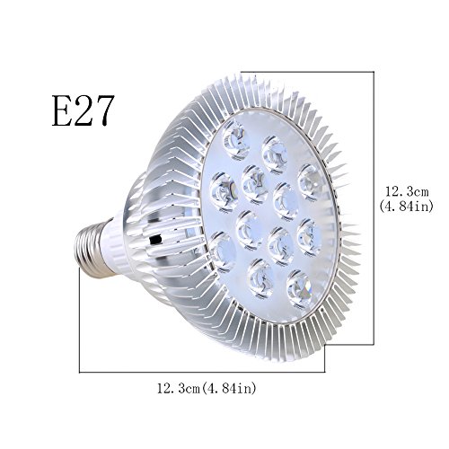 G-Lighting® Grow light global lampe horticole lampe plante lampe de croissance e27 12led 12w light red+blue 60 degree full spectrum led bulb pour hydroponic garden - argent 0701470788374 (0701470788374)