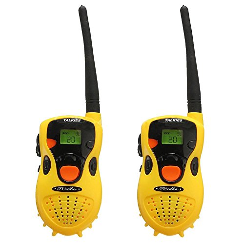 Haibei Kingtoys@2 Handheld 178 Talkie Walkie Batterie Atomatic Enregistrer LCD Talkie Walkie en plastique Talkies-walkies pour Enfants (Jaune) code EAN 0701470791732 