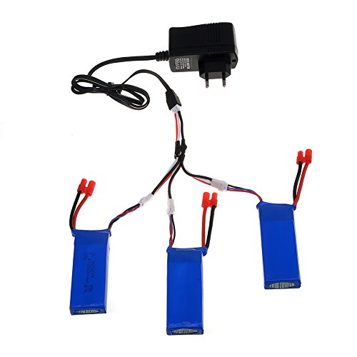 3pcs batterie 7.4v 2500mah pour rc quadcopter s...