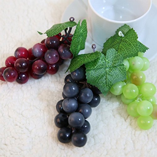LeGow 2pcs décoré raisin artificiel en plastique fruit grain de raisin decoration la maison et le marriage etc (violet) code EAN 0701470901889 