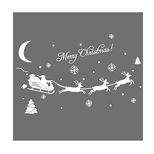 UQ Sticker Mural Noël Blanc Rennes 45*30cm