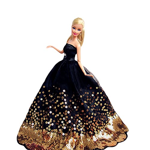 Noir tentation fantaisie handmade robe de marié...