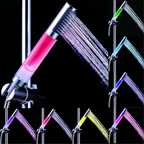 Pommeau de douche lumineux led douchette 7 coul...