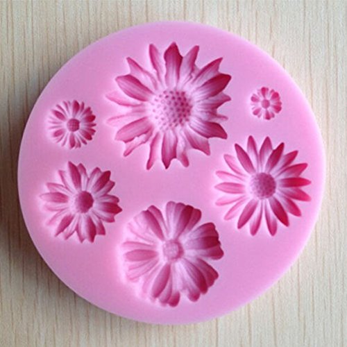 Moule à Pâte Silicone Fleur Décoration Gâteau P...