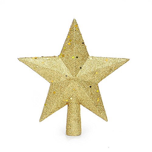 Décoration Arbre de Noël doré étoile au sommet ...